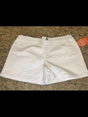Wonder Nation White Denim Shorts Girls XXL 18